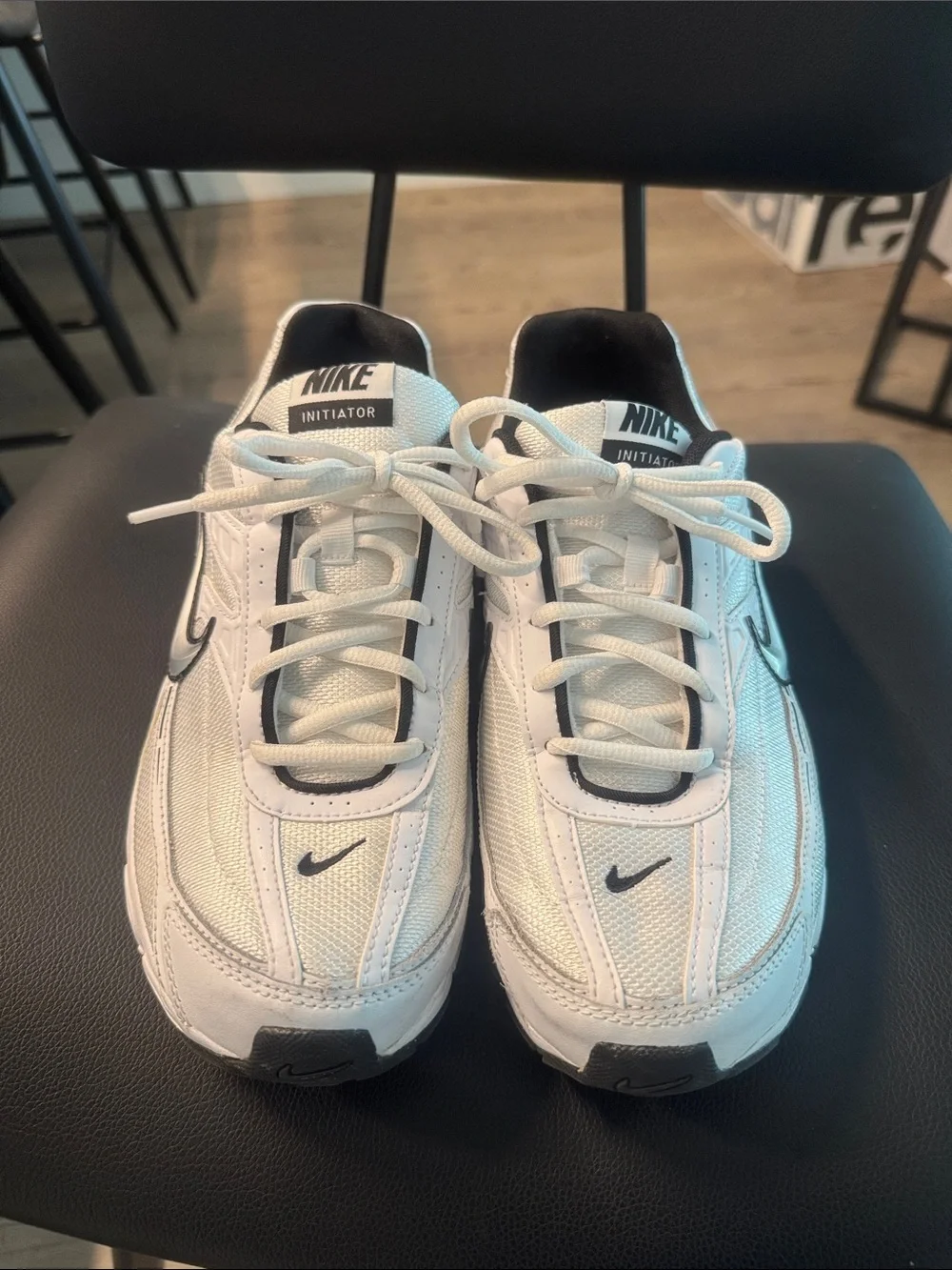 Nike White and Black Running Sneakers